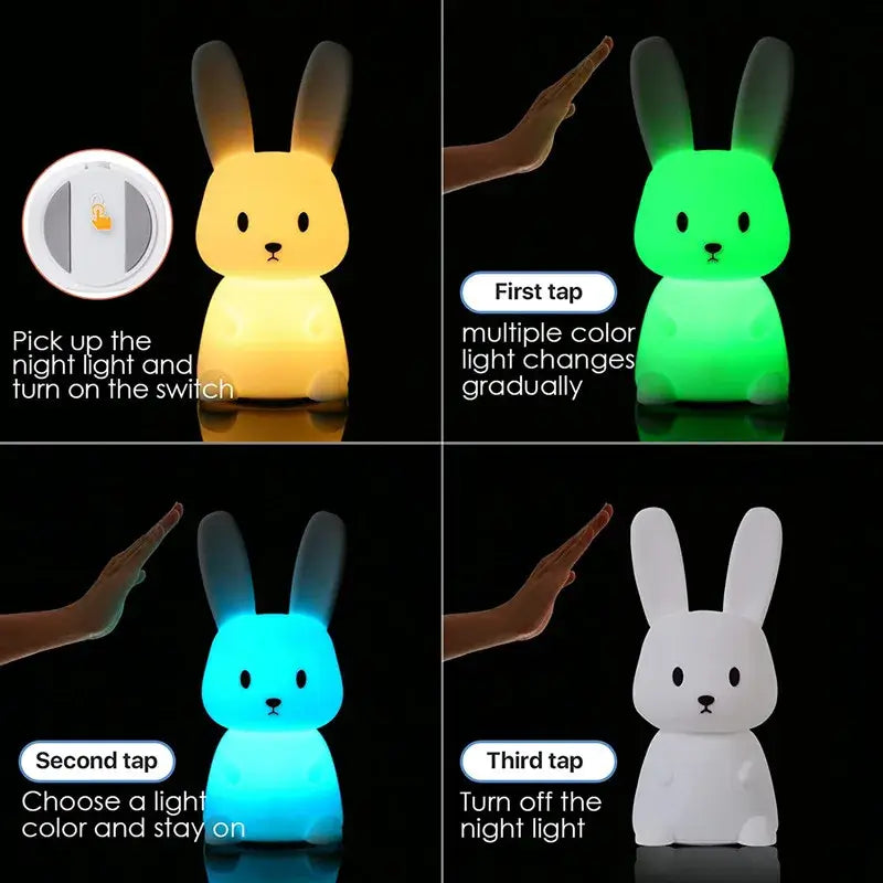 Cute Bunny Night Light for Kids Room