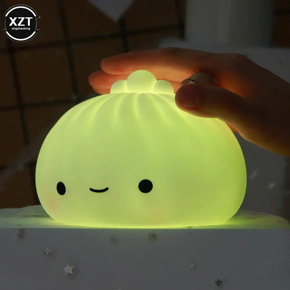 Cute LED Night Lights Bun Dumpling Cartoon