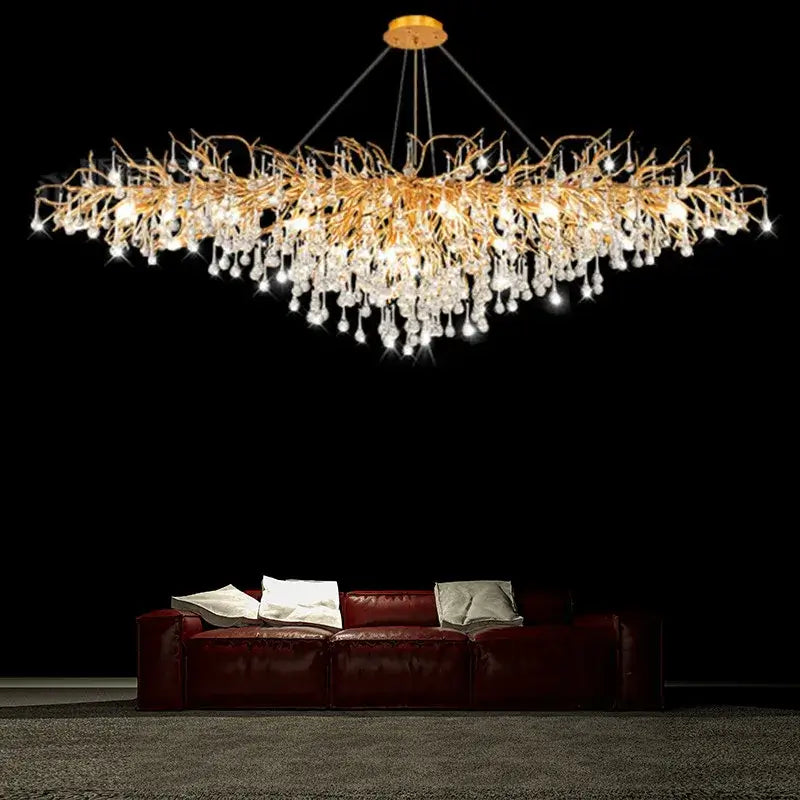 American Rectangular Crystal Chandelier