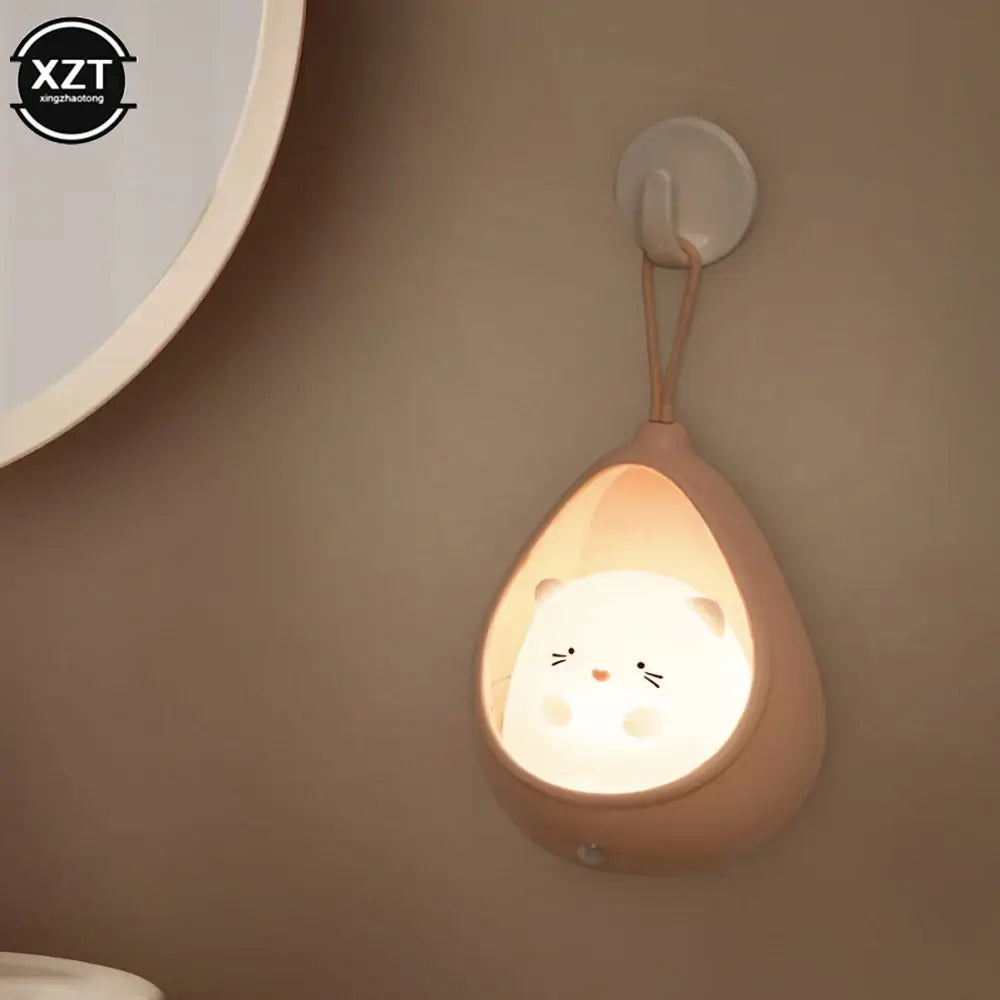 Cute Animal Human Induction Lamps for Children Kids Bedroom